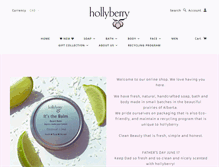 Tablet Screenshot of hollyberrysoaps.com